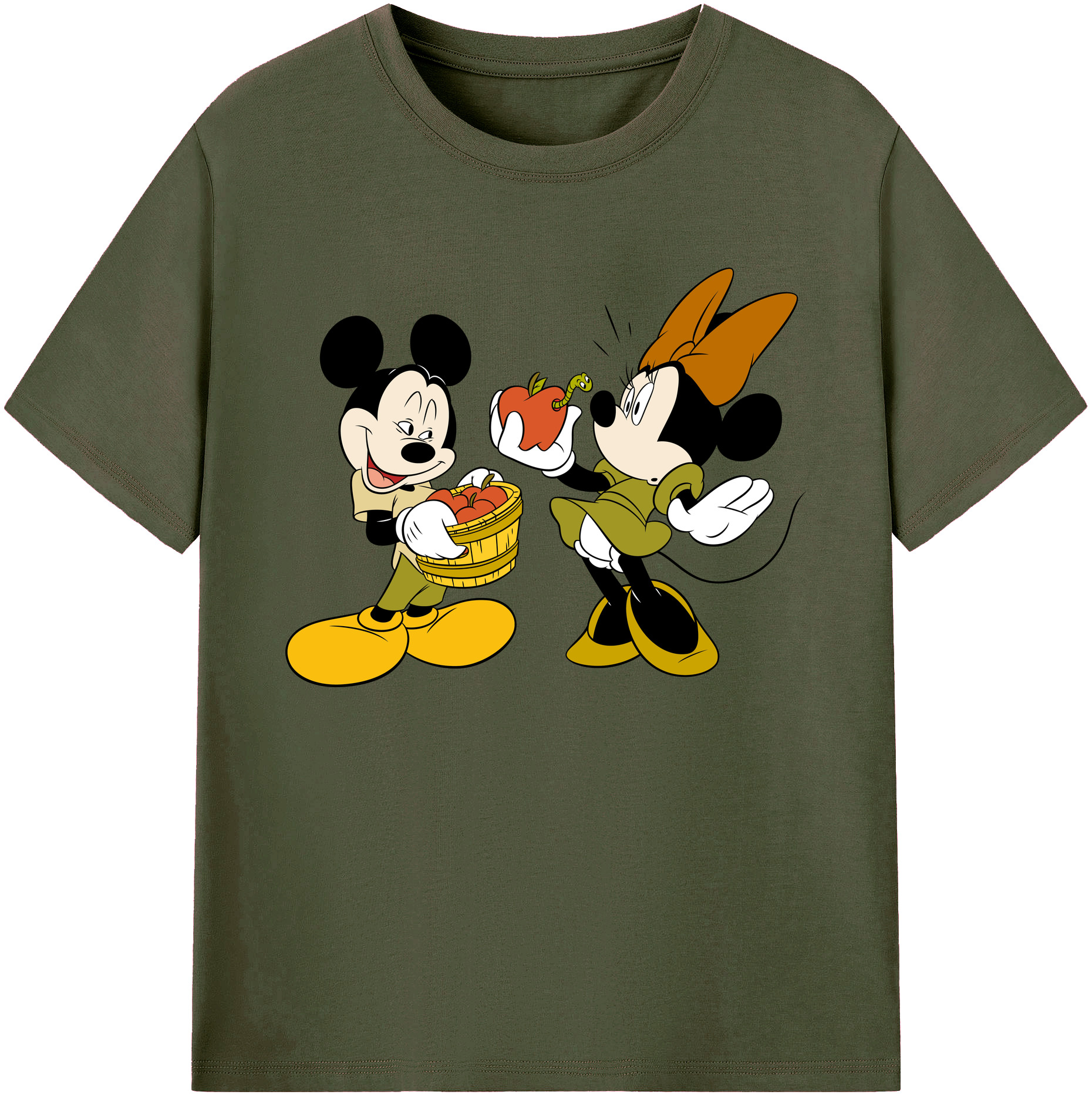 ミッキーマウス Mickey Mouse 綿100％ メンズ半袖Tシャツ｜肌触りやわらか＆通気性